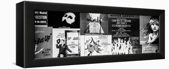 NYC Street Art - Patchwork of Old Posters of Broadway Musicals - Times Square - Manhattan-Philippe Hugonnard-Framed Premier Image Canvas