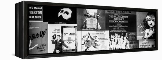 NYC Street Art - Patchwork of Old Posters of Broadway Musicals - Times Square - Manhattan-Philippe Hugonnard-Framed Premier Image Canvas