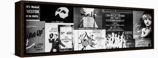 NYC Street Art - Patchwork of Old Posters of Broadway Musicals - Times Square - Manhattan-Philippe Hugonnard-Framed Premier Image Canvas