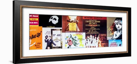 NYC Street Art - Patchwork of Old Posters of Broadway Musicals - Times Square - Manhattan-Philippe Hugonnard-Framed Photographic Print