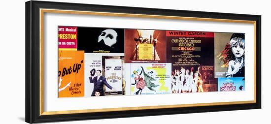 NYC Street Art - Patchwork of Old Posters of Broadway Musicals - Times Square - Manhattan-Philippe Hugonnard-Framed Photographic Print