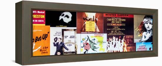 NYC Street Art - Patchwork of Old Posters of Broadway Musicals - Times Square - Manhattan-Philippe Hugonnard-Framed Premier Image Canvas