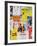 NYC Street Art - Patchwork of Old Posters of Broadway Musicals - Times Square - Manhattan-Philippe Hugonnard-Framed Premium Photographic Print