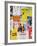 NYC Street Art - Patchwork of Old Posters of Broadway Musicals - Times Square - Manhattan-Philippe Hugonnard-Framed Premium Photographic Print