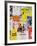 NYC Street Art - Patchwork of Old Posters of Broadway Musicals - Times Square - Manhattan-Philippe Hugonnard-Framed Premium Photographic Print