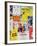 NYC Street Art - Patchwork of Old Posters of Broadway Musicals - Times Square - Manhattan-Philippe Hugonnard-Framed Premium Photographic Print