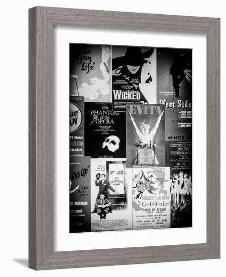 NYC Street Art - Patchwork of Old Posters of Broadway Musicals - Times Square - Manhattan-Philippe Hugonnard-Framed Art Print