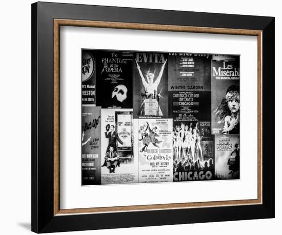 NYC Street Art - Patchwork of Old Posters of Broadway Musicals - Times Square - Manhattan-Philippe Hugonnard-Framed Art Print