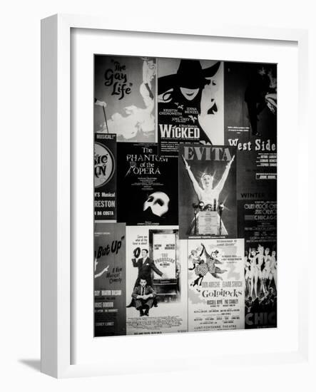 NYC Street Art - Patchwork of Old Posters of Broadway Musicals - Times Square - Manhattan-Philippe Hugonnard-Framed Art Print