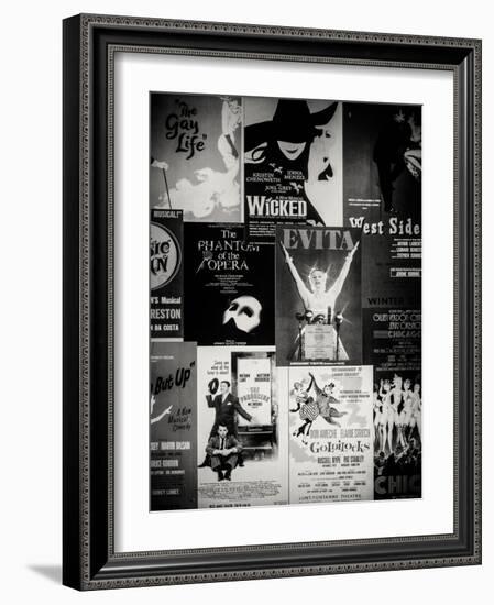 NYC Street Art - Patchwork of Old Posters of Broadway Musicals - Times Square - Manhattan-Philippe Hugonnard-Framed Art Print