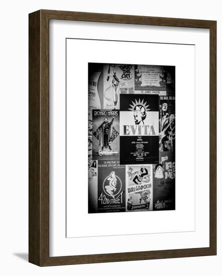 NYC Street Art - Patchwork of Old Posters of Broadway Musicals - Times Square - Manhattan-Philippe Hugonnard-Framed Art Print