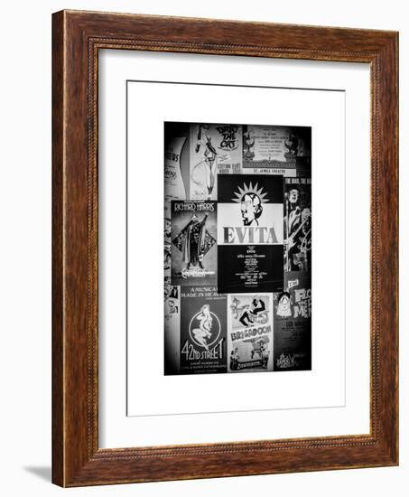 NYC Street Art - Patchwork of Old Posters of Broadway Musicals - Times Square - Manhattan-Philippe Hugonnard-Framed Art Print