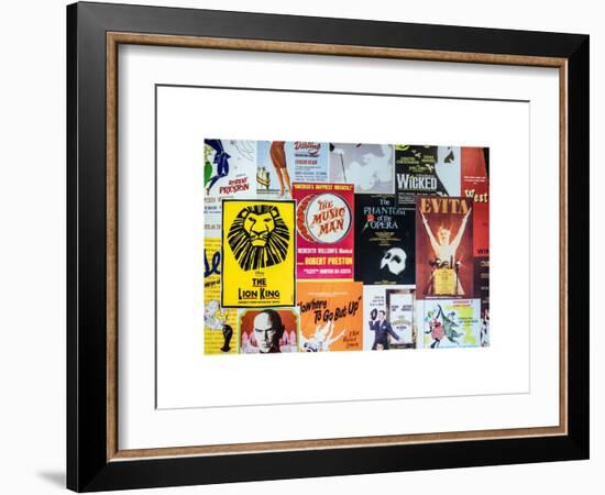 NYC Street Art - Patchwork of Old Posters of Broadway Musicals - Times Square - Manhattan-Philippe Hugonnard-Framed Art Print