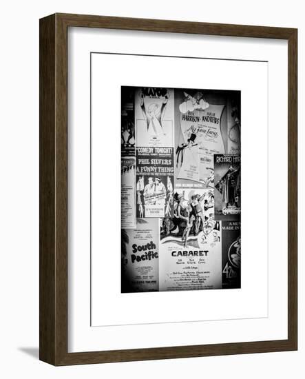 NYC Street Art - Patchwork of Old Posters of Broadway Musicals - Times Square - Manhattan-Philippe Hugonnard-Framed Art Print