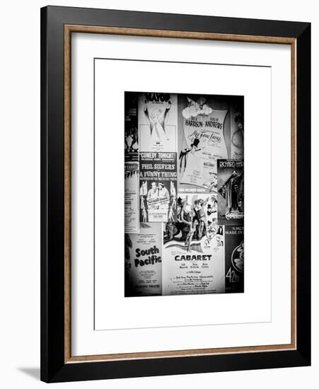 NYC Street Art - Patchwork of Old Posters of Broadway Musicals - Times Square - Manhattan-Philippe Hugonnard-Framed Art Print