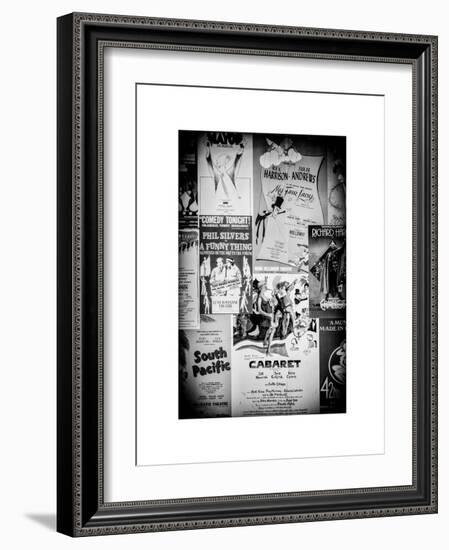 NYC Street Art - Patchwork of Old Posters of Broadway Musicals - Times Square - Manhattan-Philippe Hugonnard-Framed Art Print