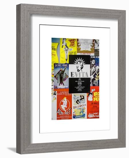 NYC Street Art - Patchwork of Old Posters of Broadway Musicals - Times Square - Manhattan-Philippe Hugonnard-Framed Art Print