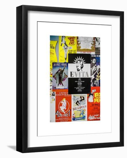 NYC Street Art - Patchwork of Old Posters of Broadway Musicals - Times Square - Manhattan-Philippe Hugonnard-Framed Art Print