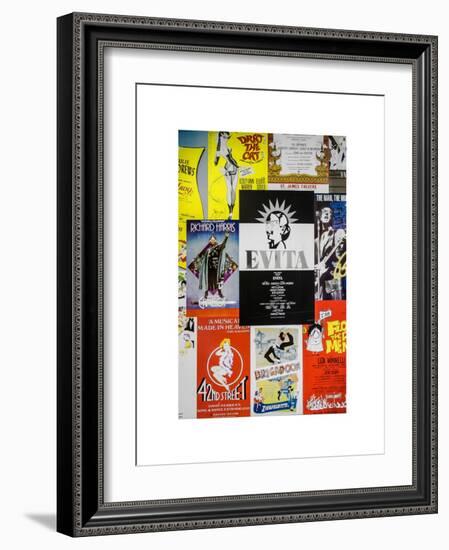 NYC Street Art - Patchwork of Old Posters of Broadway Musicals - Times Square - Manhattan-Philippe Hugonnard-Framed Art Print