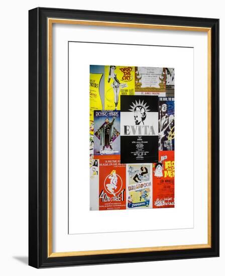 NYC Street Art - Patchwork of Old Posters of Broadway Musicals - Times Square - Manhattan-Philippe Hugonnard-Framed Art Print