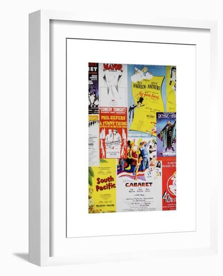 NYC Street Art - Patchwork of Old Posters of Broadway Musicals - Times Square - Manhattan-Philippe Hugonnard-Framed Art Print