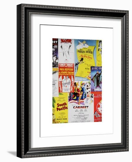 NYC Street Art - Patchwork of Old Posters of Broadway Musicals - Times Square - Manhattan-Philippe Hugonnard-Framed Art Print