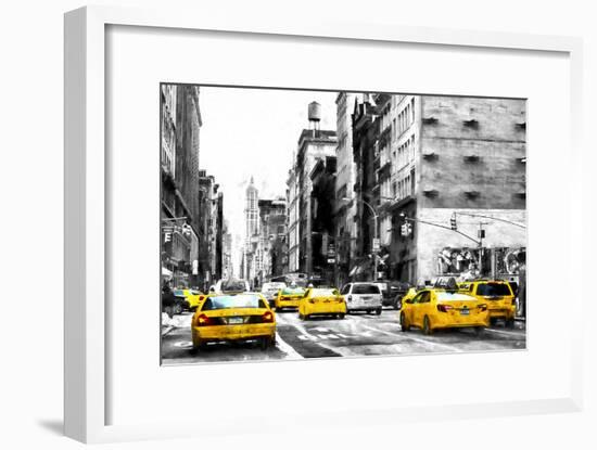 NYC Taxi Cabs-Philippe Hugonnard-Framed Premium Giclee Print
