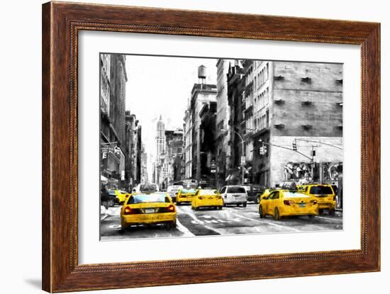 NYC Taxi Cabs-Philippe Hugonnard-Framed Giclee Print