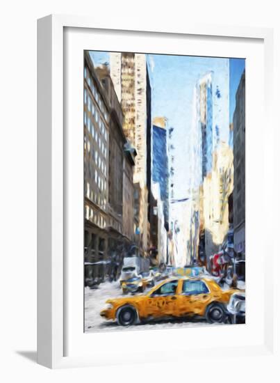 NYC Taxi - In the Style of Oil Painting-Philippe Hugonnard-Framed Giclee Print