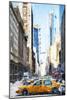 NYC Taxi - In the Style of Oil Painting-Philippe Hugonnard-Mounted Giclee Print