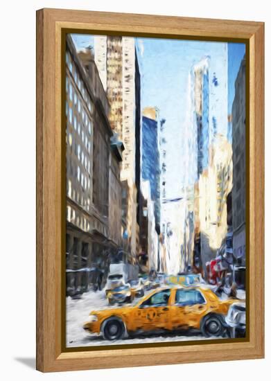 NYC Taxi - In the Style of Oil Painting-Philippe Hugonnard-Framed Premier Image Canvas