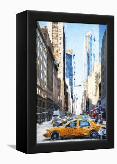 NYC Taxi - In the Style of Oil Painting-Philippe Hugonnard-Framed Premier Image Canvas