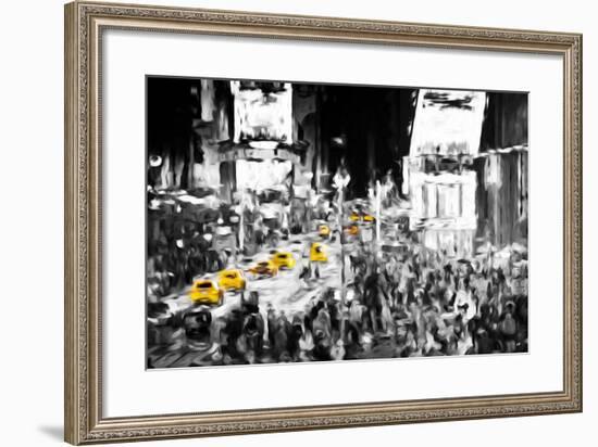 NYC Taxis - In the Style of Oil Painting-Philippe Hugonnard-Framed Giclee Print