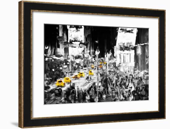 NYC Taxis - In the Style of Oil Painting-Philippe Hugonnard-Framed Giclee Print