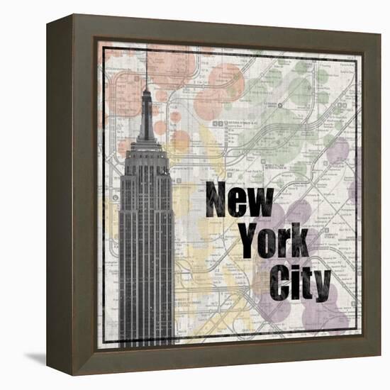 NYC Train-Lauren Gibbons-Framed Stretched Canvas