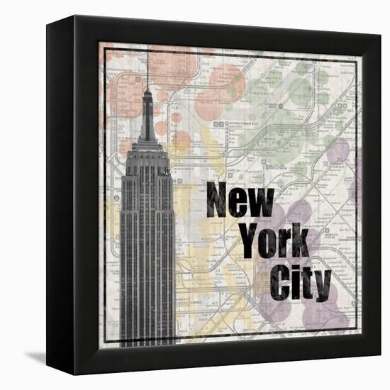 NYC Train-Lauren Gibbons-Framed Stretched Canvas