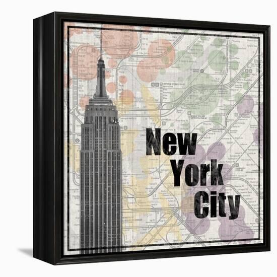 NYC Train-Lauren Gibbons-Framed Stretched Canvas