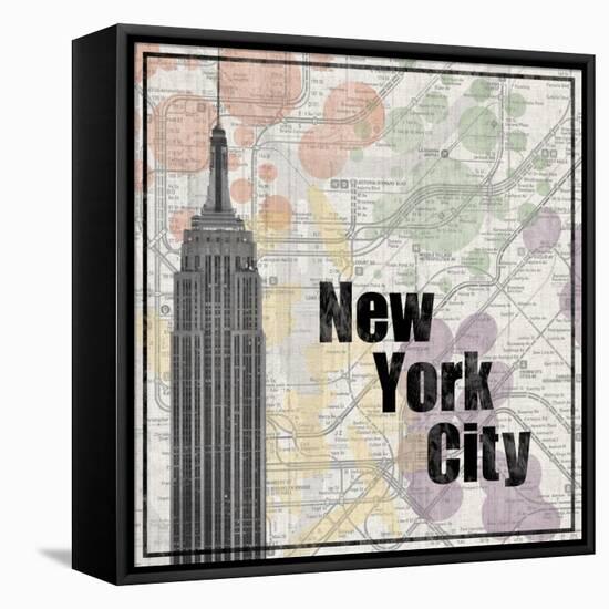 NYC Train-Lauren Gibbons-Framed Stretched Canvas