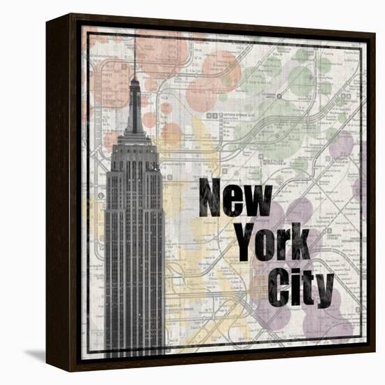 NYC Train-Lauren Gibbons-Framed Stretched Canvas