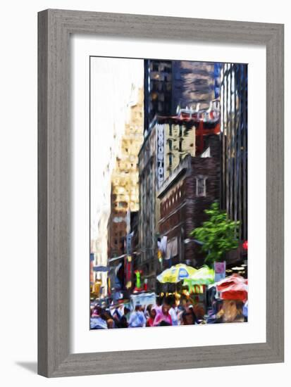 NYC Urban Scene - In the Style of Oil Painting-Philippe Hugonnard-Framed Giclee Print