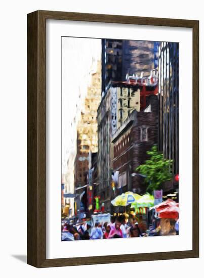 NYC Urban Scene - In the Style of Oil Painting-Philippe Hugonnard-Framed Giclee Print