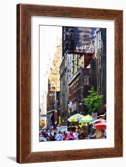 NYC Urban Scene - In the Style of Oil Painting-Philippe Hugonnard-Framed Giclee Print