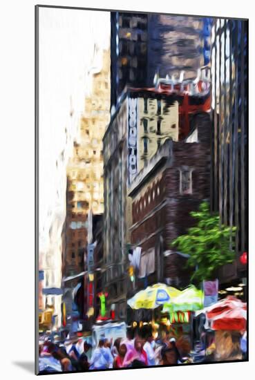 NYC Urban Scene - In the Style of Oil Painting-Philippe Hugonnard-Mounted Giclee Print