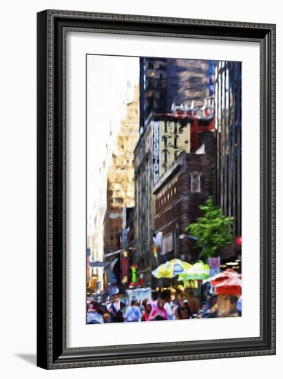 NYC Urban Scene - In the Style of Oil Painting-Philippe Hugonnard-Framed Giclee Print