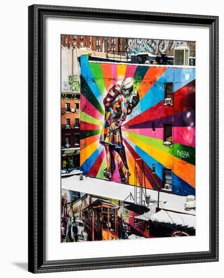 NYC Urban Street Art in Manhattan, in Winter-Philippe Hugonnard-Framed Photographic Print