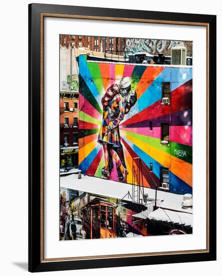 NYC Urban Street Art in Manhattan, in Winter-Philippe Hugonnard-Framed Photographic Print