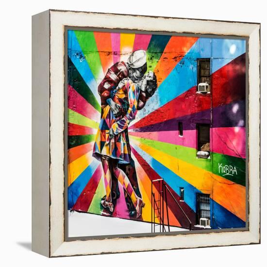 NYC Urban Street Art in Manhattan, in Winter-Philippe Hugonnard-Framed Premier Image Canvas