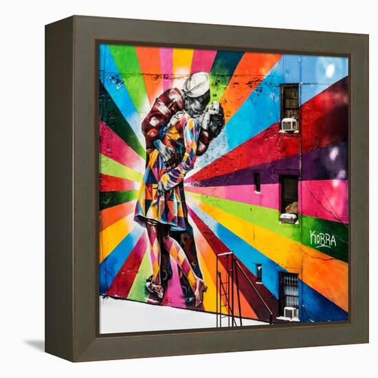 NYC Urban Street Art in Manhattan, in Winter-Philippe Hugonnard-Framed Premier Image Canvas