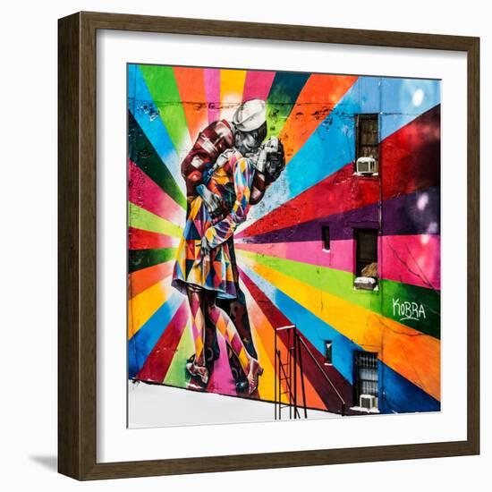 NYC Urban Street Art in Manhattan, in Winter-Philippe Hugonnard-Framed Photographic Print