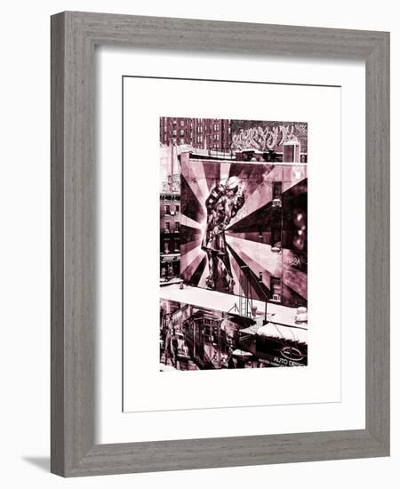 NYC Urban Street Art in Manhattan, in Winter-Philippe Hugonnard-Framed Art Print